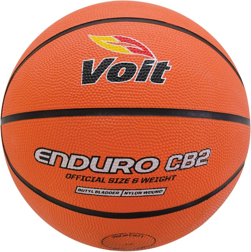 Voit Enduro CB2 Official Size Basketball - Durable Rubber for Indoor and Outdoor Play
